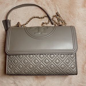 Tory Burch Fleming Bag - Silver Maple (NWOT)